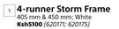 4-Runner Storm Frame (White) (405mm & 450mm)
