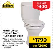 Builders Miami Close Coupled Top Flush Toilet Suite