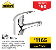 Builders Style Basin Mixer