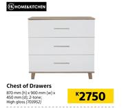 Home & Kitchen Chest Of Drawers 870mm (h) x 900mm (w) x 450mm (d)