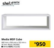 Shelfmate Media MDF Cube (Black) 482mm x 350mm x 152mm x 16mm