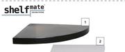 Shelfmate Floating Corner Shelf (Black) 280mm