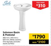 Solo Solomon Basin & Pedestal 490mm x 410mm x 820mm