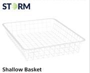 Storm Shallow Basket White 550mm