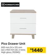 Home & Kitchen Pico Drawer Unit-600mm (h) x 515mm (w) x 450mm (d)