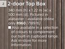 Home & Kitchen 2 Door Top Box-340mm (h) x 1.22m (w) x 500mm (d)