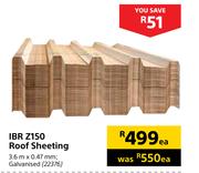 IBR Z150 Roof Sheeting-3.6m x 0.47mm Each