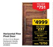 Horizontal Pine Pivot Door-2.1m x 1.2m