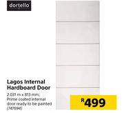 Dortello Lagos Internal Hardboard Door-2031m x 813mm