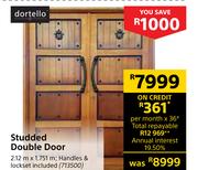 Dortello Studded Double Door-2.12m x 1.751m