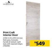 Swartland Print Craft Interior Door-2032m (h) x 813mm (w)