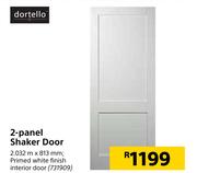 Dortello 2 Panel Shaker Door-2032m x 813mm