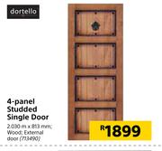 Dortello 4 Panel Studded Single Door-2030m x 813mm