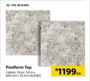 PG Bison Postform Top-3.6m x 600mm x 32mm Each