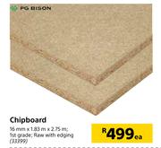PG Bison Chipboard-16mm x 1.83m x 2.75m Each