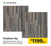 PG Bison Postform Top-3.6m x 600mm x 32mm Each