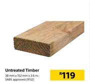 Untreated Timber-38mm x 152mm x 3.6m
