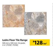 Ledro Floor Tile Range-500mm x 500mm Per Sqm