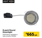 Lightworx 8 Pack Round Downlight-Per Pack