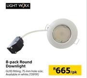 Lightworx 8 Pack Round Downlight-Per Pack