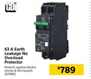 CBI 63A Earth Leakage No Overload Protector
