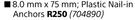 Builders 200-Pack Plastic Nail-In Anchors 8.0 mm x 75 mm-Per Pk