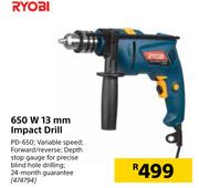 Ryobi 650W 13 mm Impact Drill PD-650