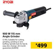 Ryobi 900 W 115 mm Angle Grinder G-915