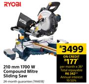 Ryobi 210 mm 1700 W Compound Mitre Sliding Saw