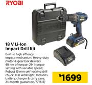 Ryobi 18 V Li-Ion Impact Drill Kit