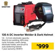 Disston 130 A DC Inverter Welder & Dark Helmet