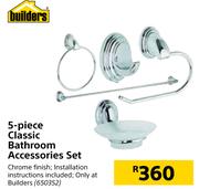 Builders 5-Piece Classic Bathroom Accessories Set