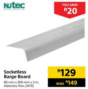 Nutec Socketless Barge Board 80 mm x 200 mm x 3 m