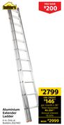 Builders Aluminium Extender Ladder 6 m