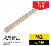 Timber SAP CCA H2 Timber 38mm x 38mm x 3.6mm