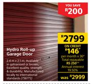 Hydro Roll Up Garage Door 2.4m x 2.1m