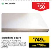 PG Bison Melamine Board 1.83m x 2.75m x 16mm Each