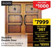 Dortello Studded Double Door 2.12 m x 1.751 m