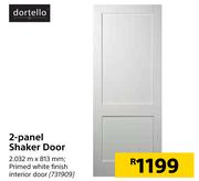 Dortello 2-Panel Shaker Door 2.032 m x 813 mm