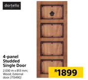 Dortello 4-Panel Studded Single Door 2.030 m x 813 mm