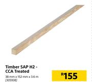 Timber SAP H2-CCA Treated-38mm x 152mm x 3.6m