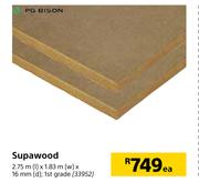 PG Bison Supawood-2.75m (l) x 1.83m (w) x 16mm (d) Each