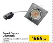 8 Pack Square Downlight-Per Pack