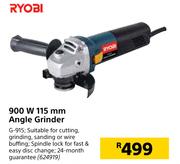 Ryobi 900W 115mm Angle Grinder