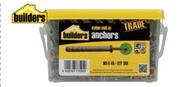 Builders 200 Pack Nylon Nail In Anchors-5.0mm x 45mm Per Pack