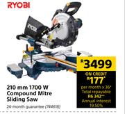 Ryobi 210mm 1700W Compound Mitre Sliding Saw