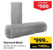 Diamond Mesh 1.8 mm; 75 mm x 1.8 mm x 30 m- Each