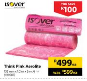 Isover Think Pink Aerolite 6Sqm 135mm x 1.2m x 5m-Each