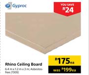 Gyproc Rhino Ceiling Board 6.4m x 1.2m x 3m Each