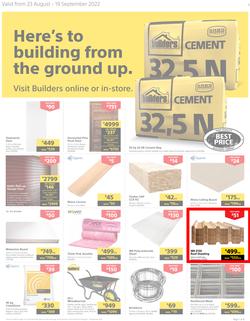 Builders Western Cape : Here's To Building From The Ground Up (23 August - 19 September 2022), page 1